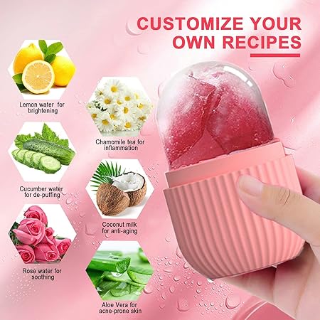 Reusable Facial Ice Roller for Face – Skin Cooling Massager | Pore Tightening & Puffiness Relief