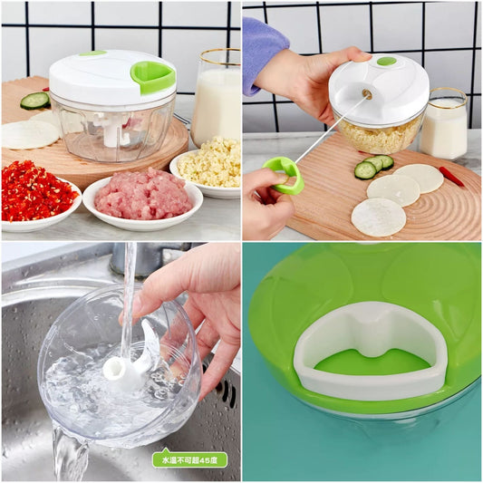 Multi-Function Vegetable Chopper & Food Processor | Manual Garlic, Onion & Veggie Cutter