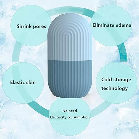 Reusable Facial Ice Roller for Face – Skin Cooling Massager | Pore Tightening & Puffiness Relief