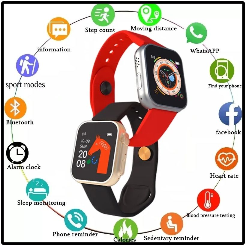 D20 Ultra Smart Watch | Fitness Tracker | Heart Rate Monitor | Multi-Sport Modes