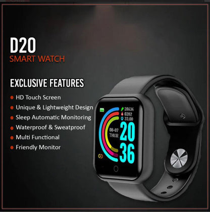 D20 Ultra Smart Watch | Fitness Tracker | Heart Rate Monitor | Multi-Sport Modes