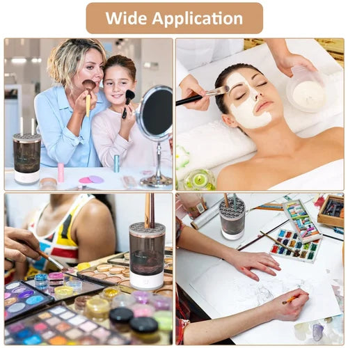 Portable Electric Makeup Brush Cleaner Machine | Automatic USB Makeup Brush Washer & Dryer