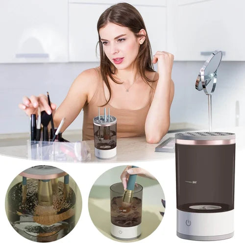 Portable Electric Makeup Brush Cleaner Machine | Automatic USB Makeup Brush Washer & Dryer