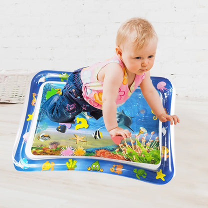 Inflatable Tummy Time Water Play Mat for Babies | Leakproof Sensory Activity Mat