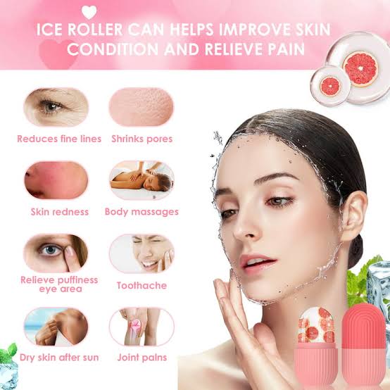 Reusable Facial Ice Roller for Face – Skin Cooling Massager | Pore Tightening & Puffiness Relief