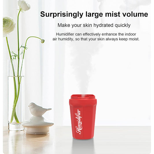 Mini USB Cup Humidifier | Portable Cool Mist Aroma Diffuser for Home, Office & Car