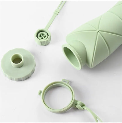 Silicone Foldable Water Bottle 600ml | Collapsible Travel Bottle | Pocket Size | BPA-Free