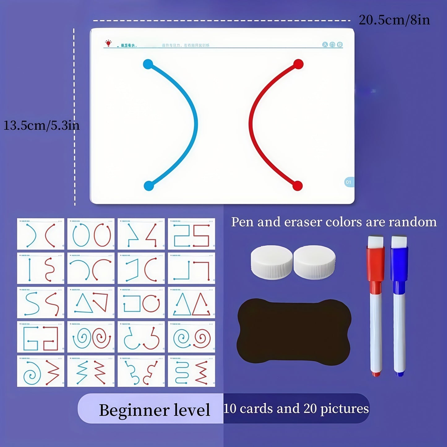 2-in-1 Reusable Finger Maze & Pen Control Workbook for Kids | Brain Development Learning Book (20 Pages)