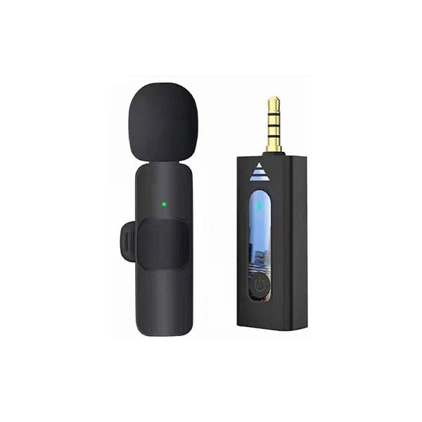K35 Wireless Single Microphone – High-Quality 2.4GHz Lapel Mic Set with 3.5mm Receiver for Mobile Phones, Cameras, Speakers & Vlogging (Double Mic)