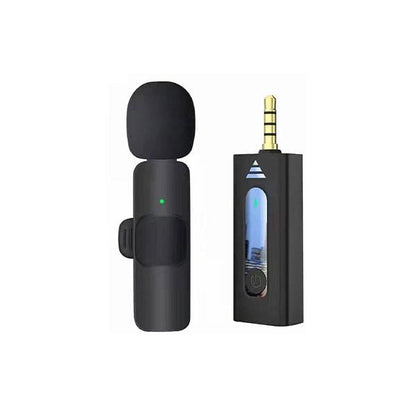 K35 Wireless Single Microphone – High-Quality 2.4GHz Lapel Mic Set with 3.5mm Receiver for Mobile Phones, Cameras, Speakers & Vlogging (Double Mic)