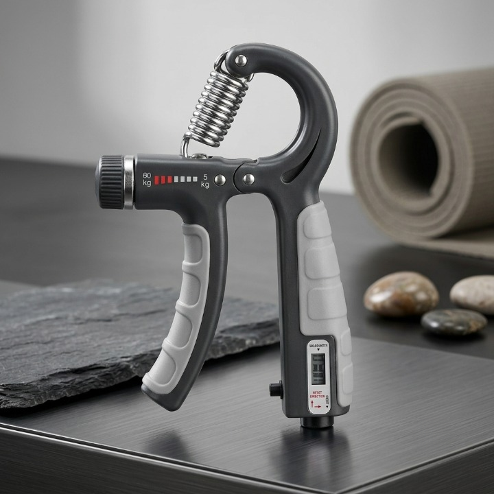 Adjustable Hand Gripper with Counter | Forearm & Finger Strength Trainer (5–60kg)