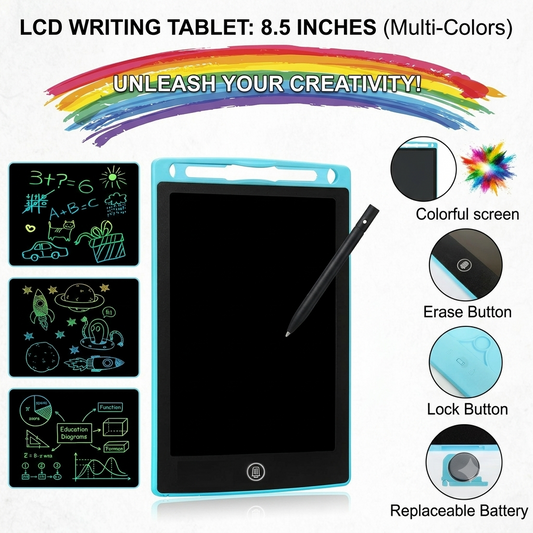 8.5 Inch LCD Writing Tablet for Kids | Reusable Drawing & Learning Board