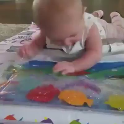 Inflatable Tummy Time Water Play Mat for Babies | Leakproof Sensory Activity Mat